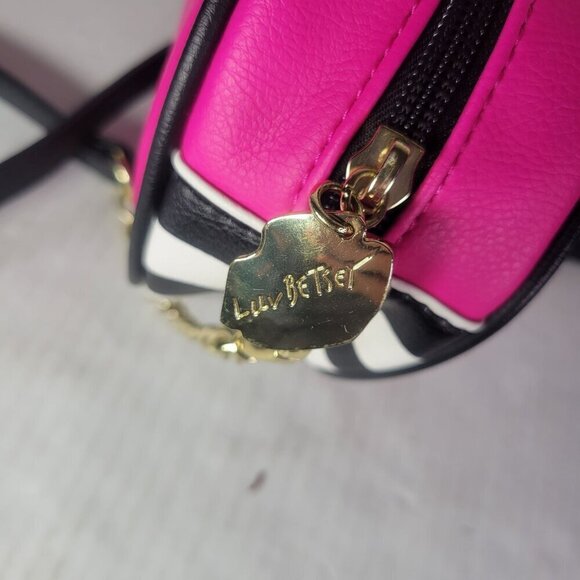 Luv Betsey by Betsey Johnson Fun Casual Pink Oval Football Crossbody Bag - Picture 6 of 13